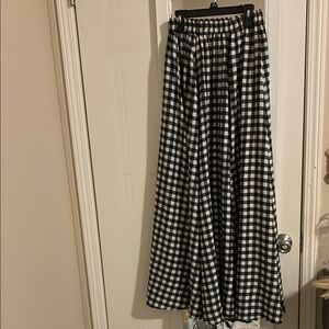 Black and White Checkered Maxi Skirt